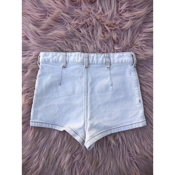 Free People Women's Bridgette Denim Shorts Ecru - Picture 6 of 9